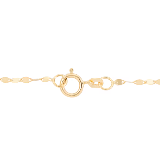 14K Yellow Gold Cross Drop Necklace